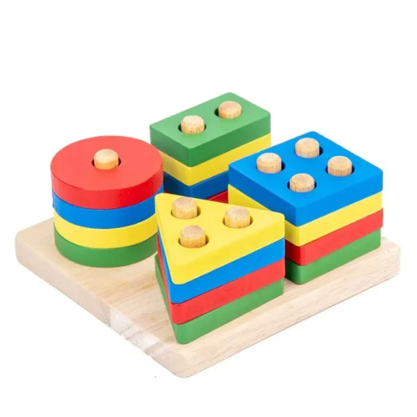 Wooden Toys Macaron Blocks Learning Toy Baby