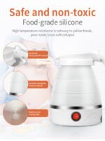 Foldable Silicone Electric Kettle for Travel Business Trip Portable Collapsible Water Kettle with Auto Shut Off - Image 5