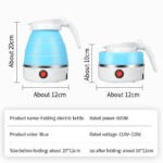 Foldable Silicone Electric Kettle for Travel Business Trip Portable Collapsible Water Kettle with Auto Shut Off - Image 3